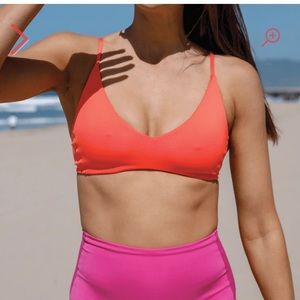 Left On Friday Sunday Bikini Top in Aperol